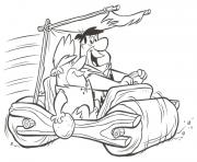 Printable flintstones s vehiclee68c coloring pages