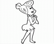 wilma flintstone a01f coloring pages