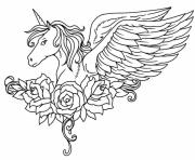 ornate winged unicorn flowers