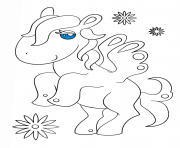 Printable kawaii pagasus coloring pages