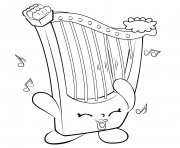 Printable Harp Musical Instrument shopkins season 5 coloring pages