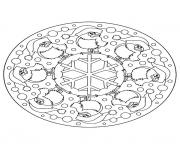 Printable mandala christmas 12 coloring pages