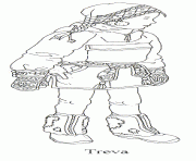 treva coloring page by jan brett