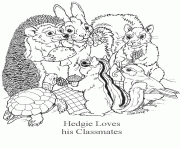 hedgie loves his classmates by jan brett