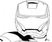 Printable casque de iron man superheros coloring pages