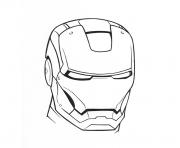 Printable tete de iron man superheros coloring pages