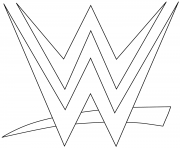 wwe logo coloring page