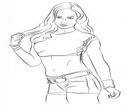 Printable wwe aj lee coloring page coloring pages