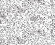 pattern fleurs oiseaux animal adult