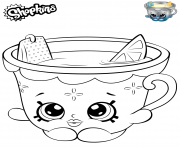 Printable Honey Lemon Teacup Shopkins coloring pages