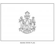 maine flag US State