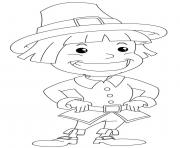 Printable pilgrim boy coloring pages