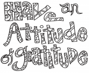 have an attitude of gratitude