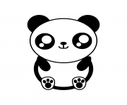 Printable kawaii panda coloring pages