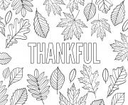 Printable Thankful Thanksgiving coloring pages