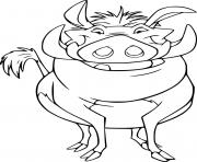 Printable Pumbaa Warthog coloring pages