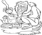 Printable Timon and Rafiki coloring pages