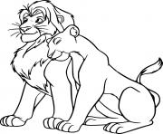 Printable Simba and Nala coloring pages