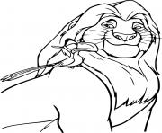 Printable Simba and Zazu coloring pages