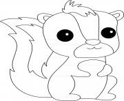 Printable skunk coloring pages