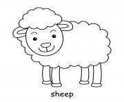 Printable sheep coloring pages